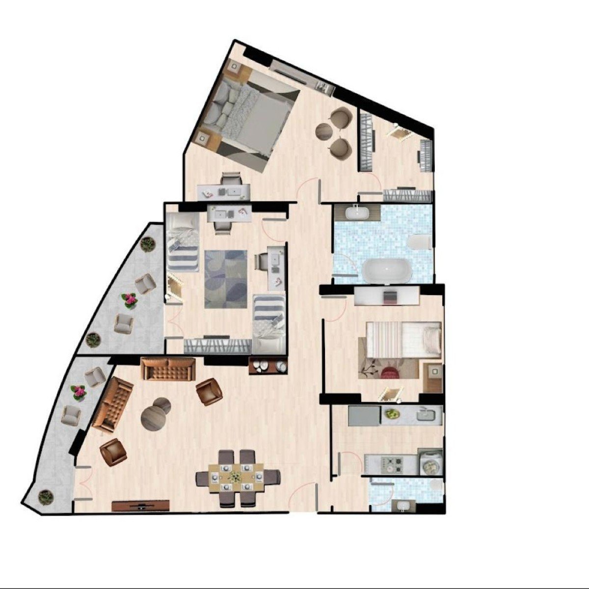 وحده سكنيه 168.5 متر ببرج عدنان 