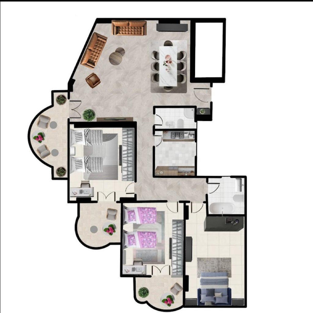وحده سكنيه 172.5 متر ببرج عدنان 